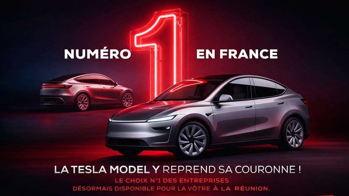 Tesla Model Y numéro 1 des ventes en France, disponible en location longue durée pour les entreprises à La Réunion chez Teslease.